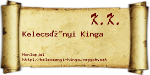 Kelecsényi Kinga névjegykártya